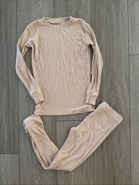 Brave Little Ones bamboo ribbed pajama set size 6-8 years
